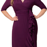 Veronica Ruffled Evening Gown - Plus