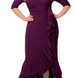Veronica Ruffled Evening Gown - Plus