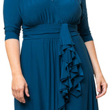 Maritime Maxi Dress -Agean Blue - Plus