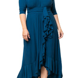 Maritime Maxi Dress -Agean Blue - Plus