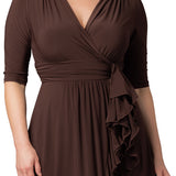 Veronica Ruffle Evening Gown - Plus