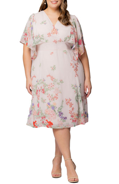 dressbarn plus size formal dresses Breezy Border Print Cocktail Dress