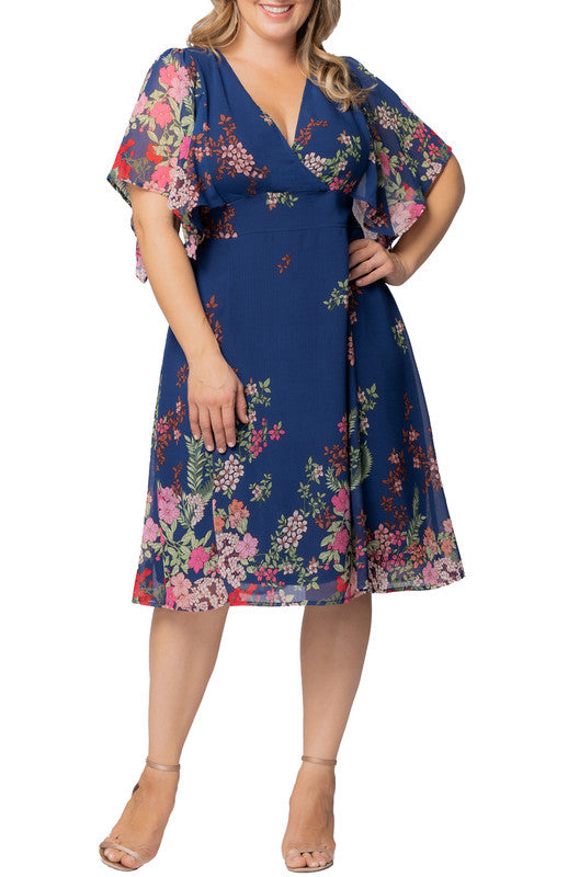 Twilight Garden Border Breezy Border Print Cocktail Dress