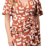 Alexandra Ruffle Faux Wrap Gown - Plus