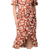 Alexandra Ruffle Faux Wrap Gown - Plus