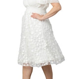 Pretty Petals Mesh Cocktail Dress - Plus