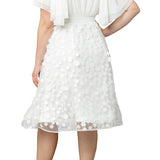 Pretty Petals Mesh Cocktail Dress - Plus