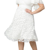Pretty Petals Mesh Cocktail Dress - Plus