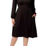 Diana Long Sleeve Midi Dress - Plus