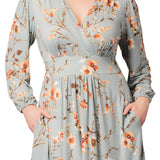 Diana Long Sleeve Dress  - Spring Meadow -  Plus