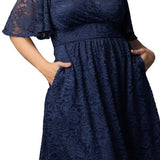 Fable Lace Cocktail Dress - Nocturnal Navy - Plus