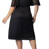 Fable Lace Cocktail Dress - Onyx - Plus