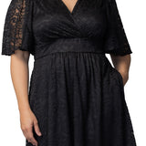 Fable Lace Cocktail Dress - Onyx - Plus