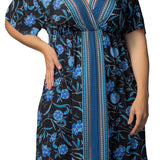 Wanderlust Border Print Maxi Dress - Plus