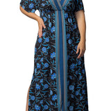 Wanderlust Border Print Maxi Dress - Plus