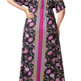 Wanderlust Border Print Maxi Dress - Plus
