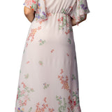 Catalina Border Print Gown - Beige - Plus