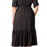 Bailey Square Neck Maxi Dress  -Black Noir -  Plus