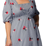 Bailey Square Neck Maxi Dress - Gingham & Florals - Plus
