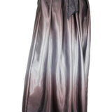 Sleeveless Gown with Satin Ombre Skirt & Tie Belt - Black Silver