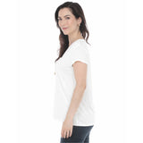 Women's V-Neck Front Tie Pullover Top