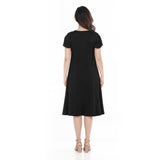 Women's V-Neck Tie Front Flutter Sleeve Shift Dress
