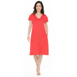 Women's V-Neck Tie Front Flutter Sleeve Shift Dress