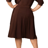 Essential Wrap Dress - Chocolate - Plus