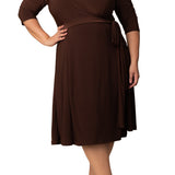 Essential Wrap Dress - Chocolate - Plus