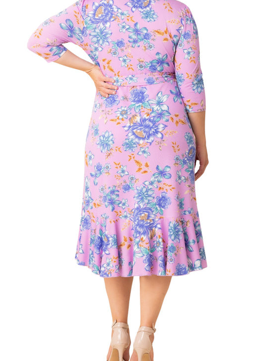 dressbarn purple dress Dressbarn Womens Purple SS Flower Embellished Dress Wms. Size 18