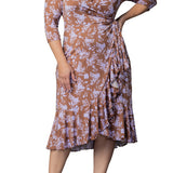 Flirty Flounce Wrap Dress - Plus