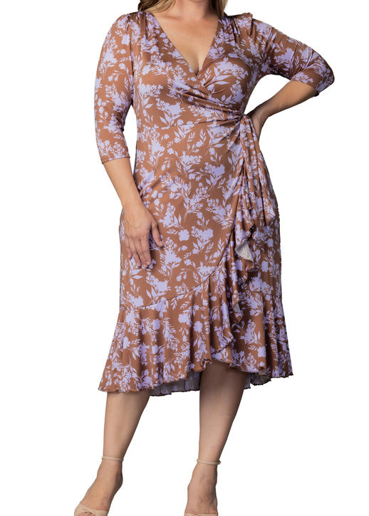 Flirty Flounce Wrap Dress - Plus