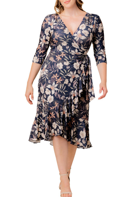 Flirty Flounce Wrap Dress - Plus