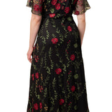 Embroidered Elegance Evening Gown - Plus