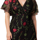 Embroidered Elegance Evening Gown - Plus