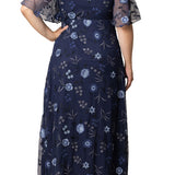 Embroidered Elegance Evening Gown - Plus