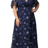 Embroidered Elegance Evening Gown - Plus