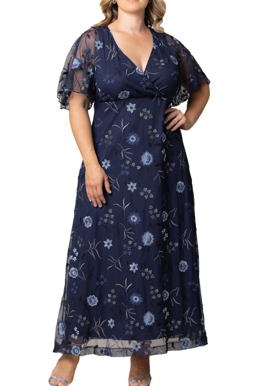 Embroidered Elegance Evening Gown - Plus
