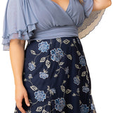 Lillian Embroidered Cocktail Dress - Plus