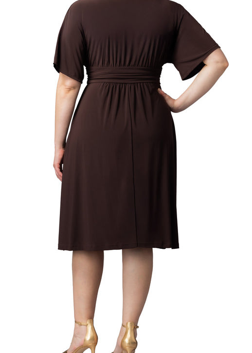Gia Midi Dress - Chocolate