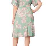 Gia Midi Dress  -Sage Garden Print -  Plus