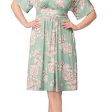 Gia Midi Dress  -Sage Garden Print -  Plus