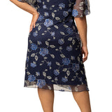 Sonnet Embroidered Cocktail Dress - Plus