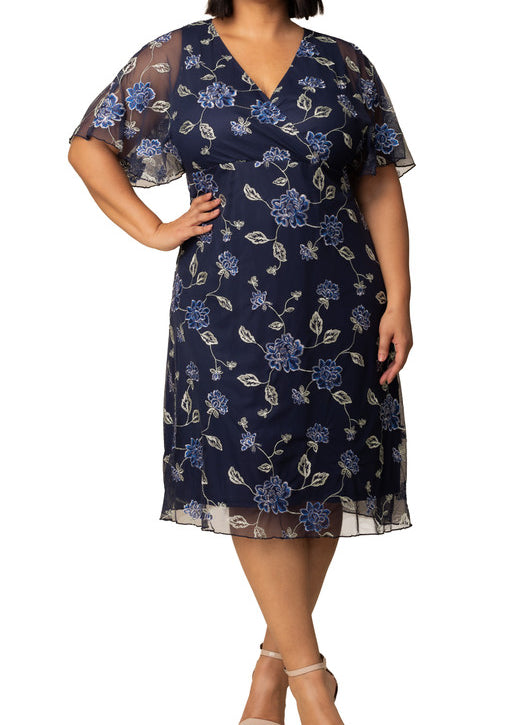 Sonnet Embroidered Cocktail Dress - Plus