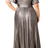 Evania Metallic Evening Gown - Plus