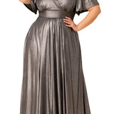 Evania Metallic Evening Gown - Plus