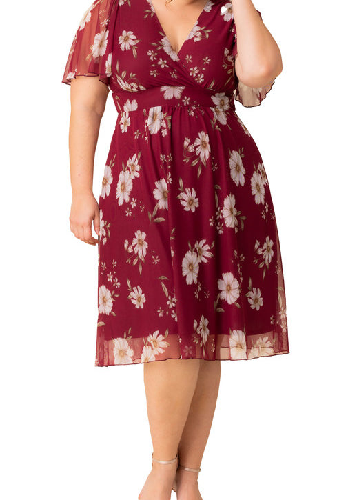 Margot Mesh Cocktail Dress, Floral - Plus Dressbarn Margot Mesh Cocktail Dress, Floral - Plus Dressbarn