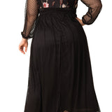 Mystique Mixed Media Evening Gown - Plus