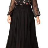 Mystique Mixed Media Evening Gown - Plus