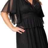 Graceful Tiered Mesh Gown - Plus